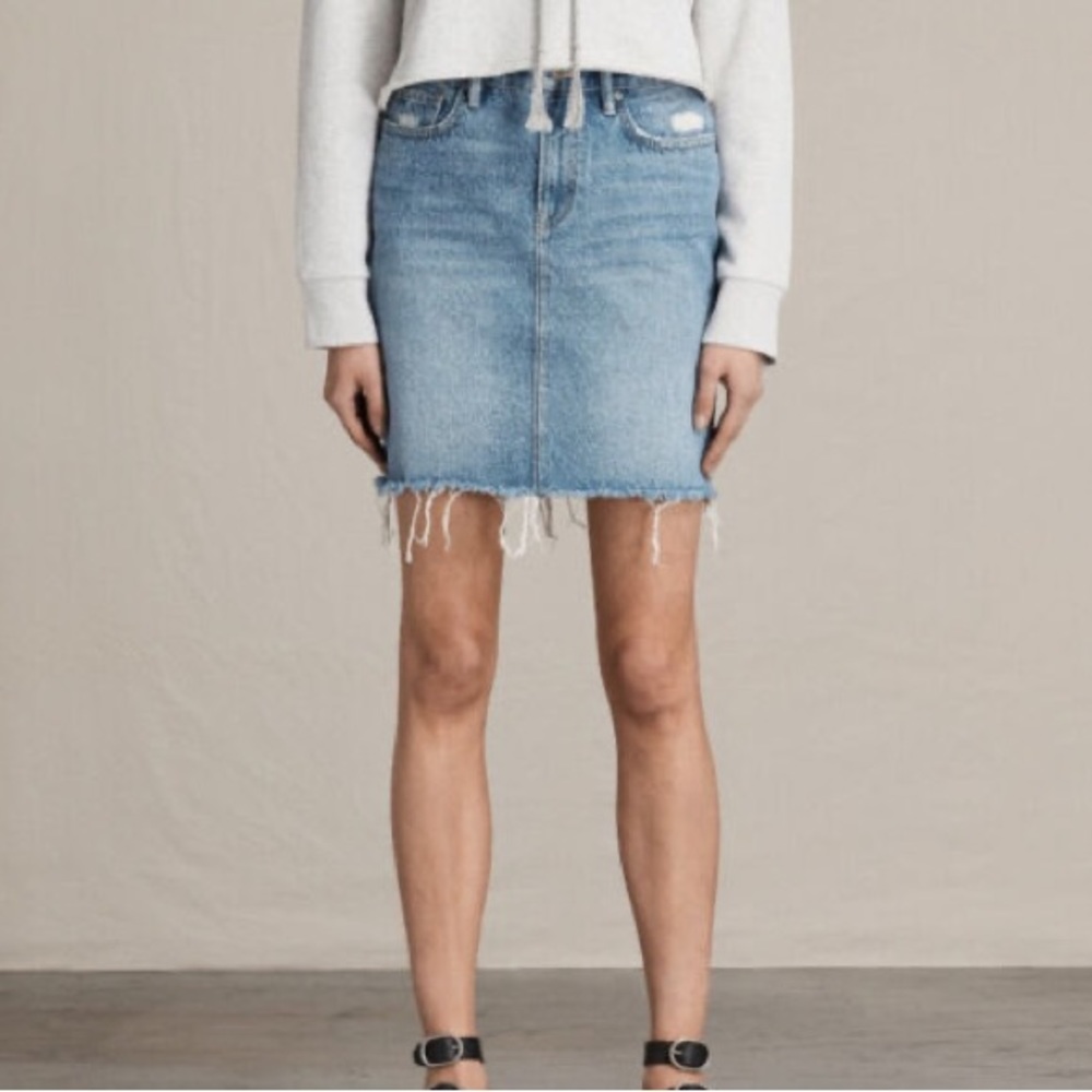 Allsaints Kim Denim mini skirt